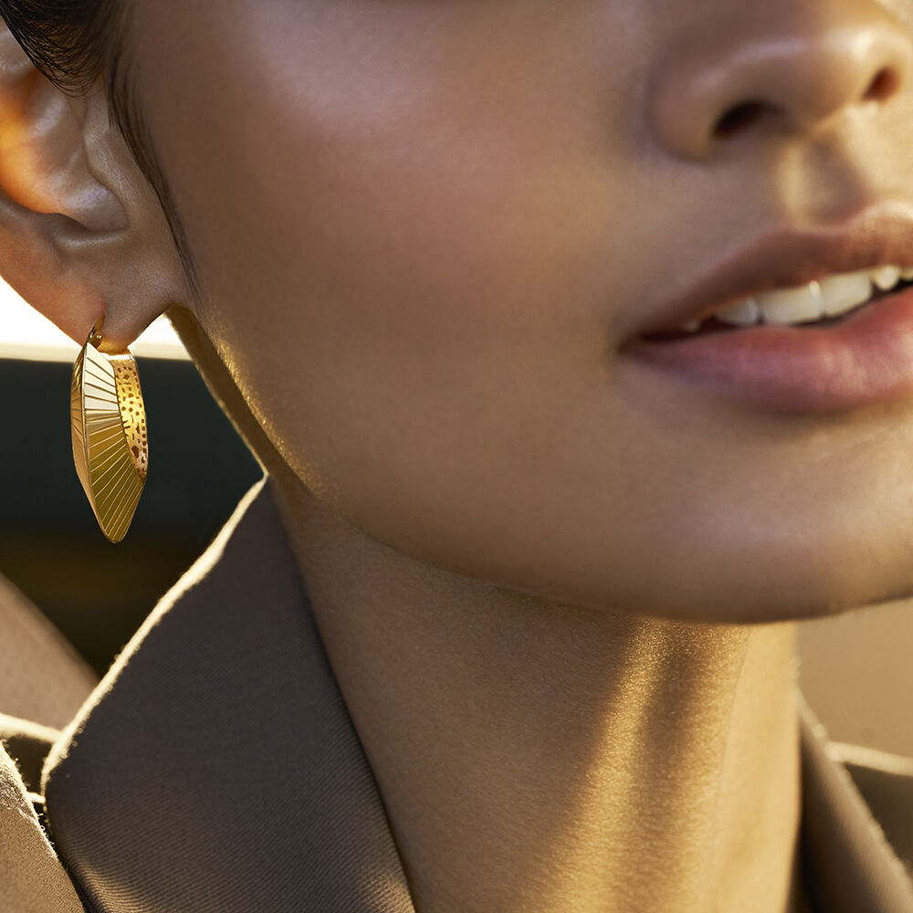 Edgy gold earrings sale