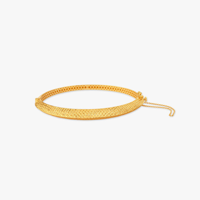 Timeless Weave Gold Bangle 