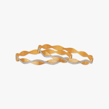 Dual Harmony Gold Bangles