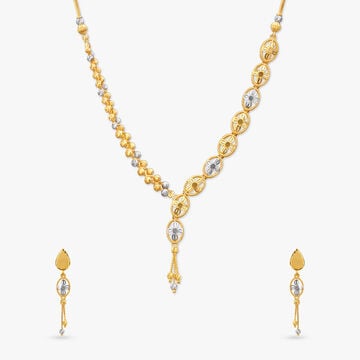Regal Rhythm Gold Necklace Set