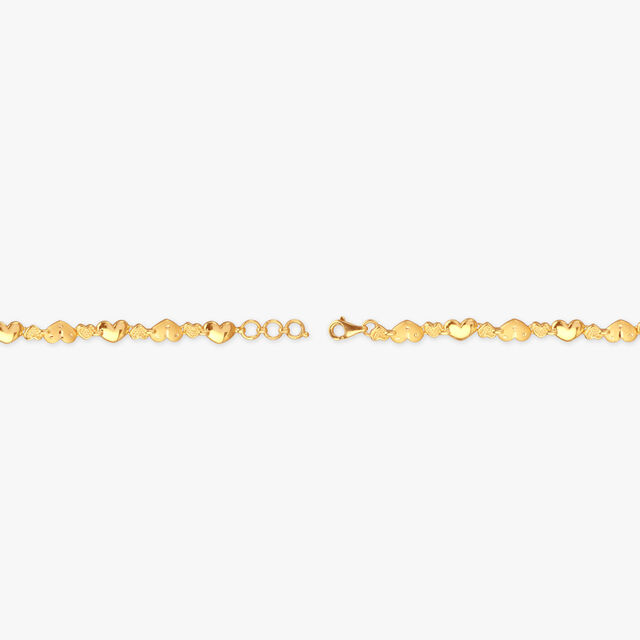 Linked Hearts Gold Bracelet