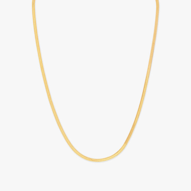 Flat Mesh Gold Chain 