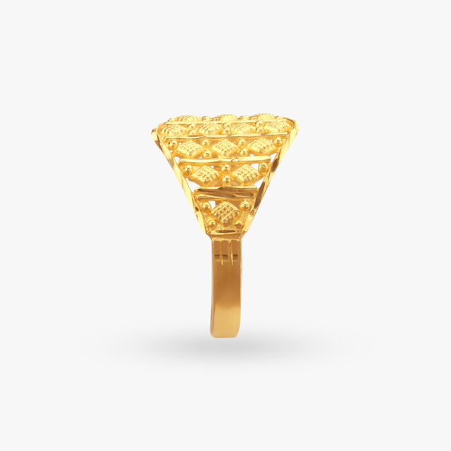 Lattice Glow Gold Ring