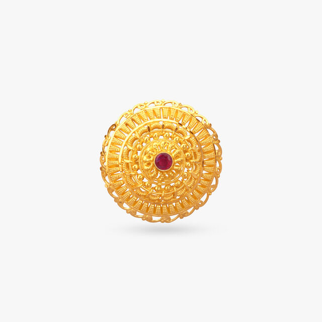 Temple Crown Gold Ring