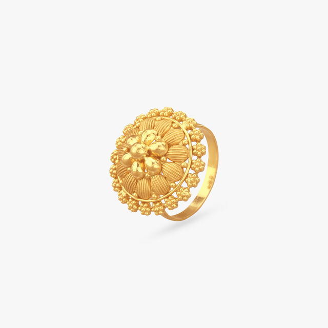 Floral Grandeur Gold Ring