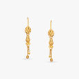 Leaf Trail Gold Hoop Earrings 3