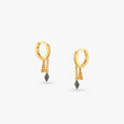 Geo Glint Gold Hoop Earrings 