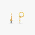 Geo Glint Gold Hoop Earrings 2