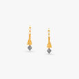 Geo Glint Gold Hoop Earrings 3