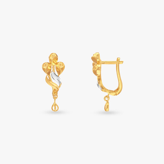 Wave Rhythm Gold Hoop Earrings