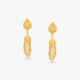 Antique Mesh Gold Jhumka Earrings 