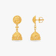 Beaded Edge Gold Jhumka Earrings 2