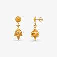 Artistic Dome Gold Jhumka Earrings 2
