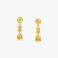 Hourglass Cascade Gold Jhumka Earrings 