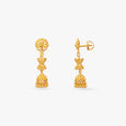 Hourglass Cascade Gold Jhumka Earrings 2