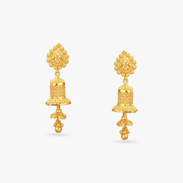 Royal Charm Gold Jhumka Earrings