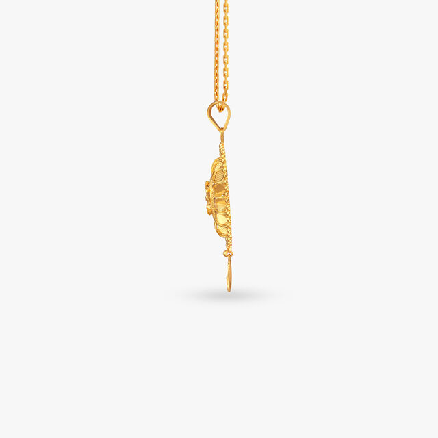 Radiant Bloom Gold Pendant 2