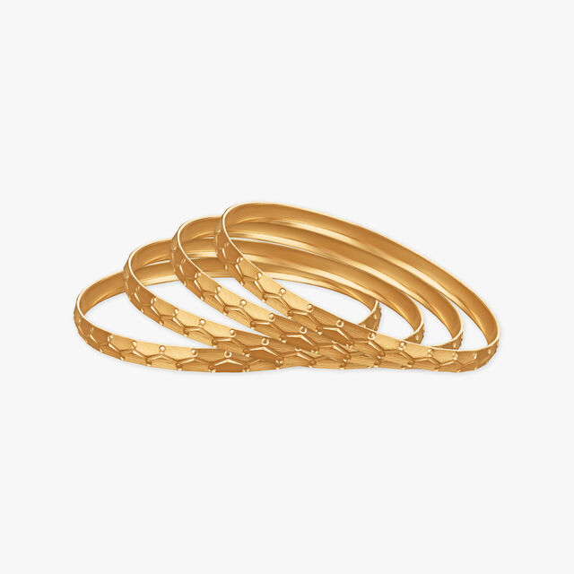 Chic Harmony Gold Bangles