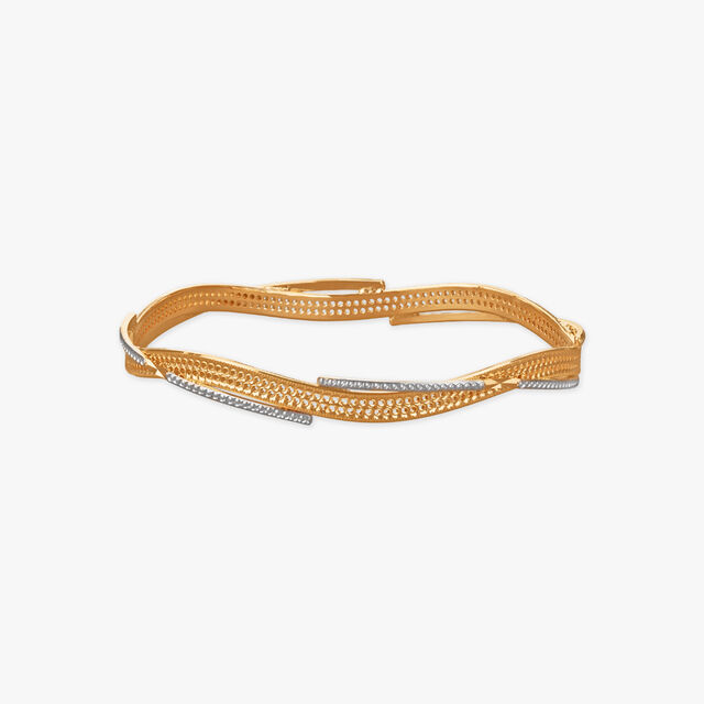 Radiant Bloom Gold Bangles