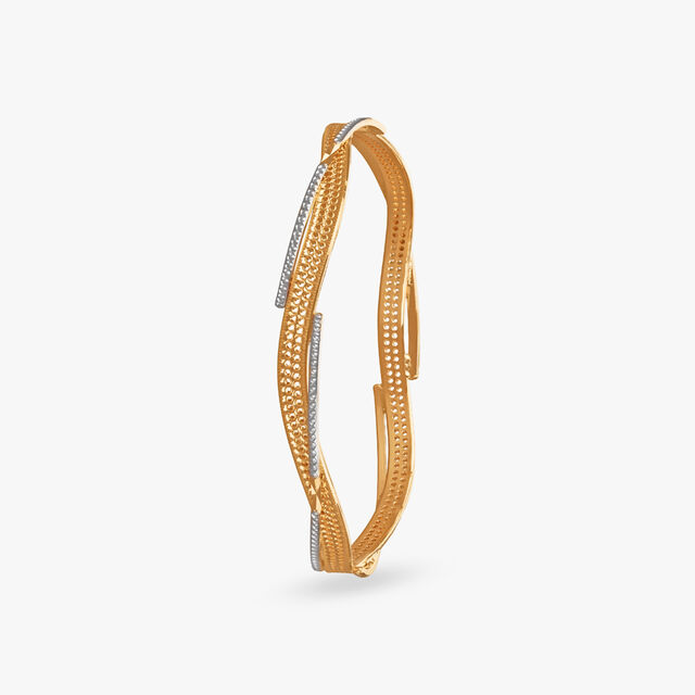 Radiant Bloom Gold Bangles