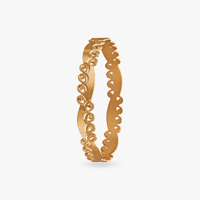 Leaf Harmony Gold Bangle 2