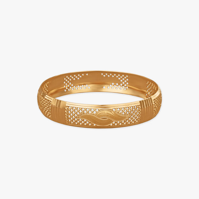 Radiant Flow Gold Bangle 