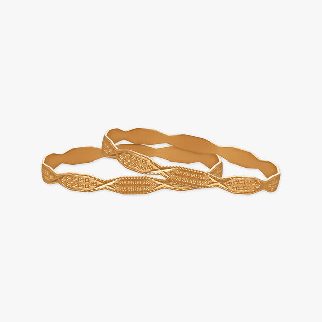 Graceful Nexus Gold Bangles