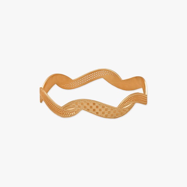 Wavy Radiance Gold Bangle 