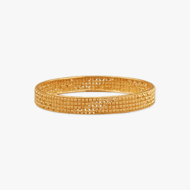 Aurum Grid Gold Bangles