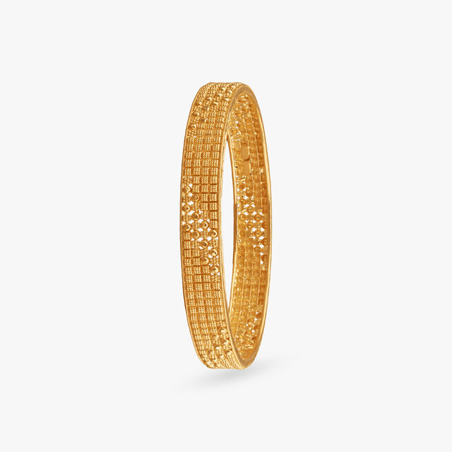 Aurum Grid Gold Bangles