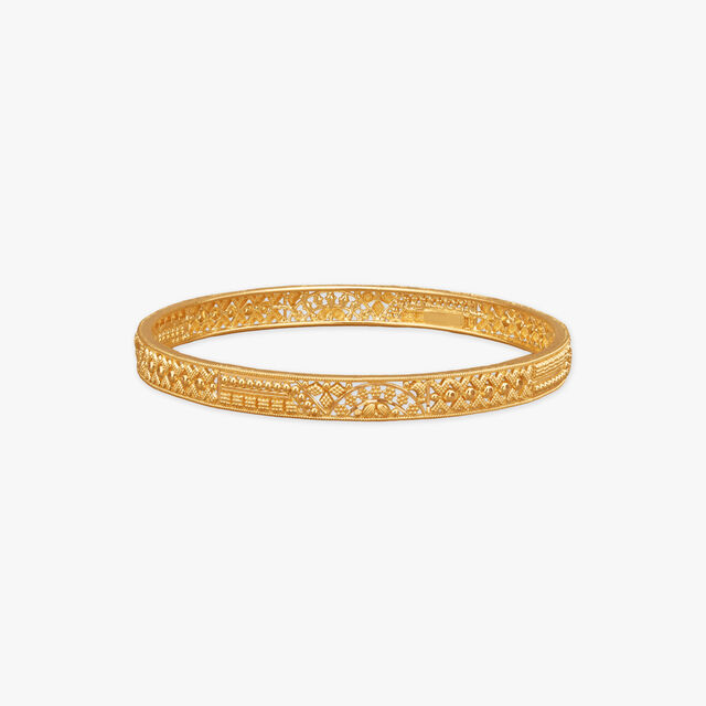 Avant Grid Gold Bangles