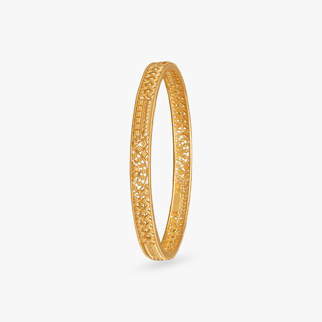 Avant Grid Gold Bangles