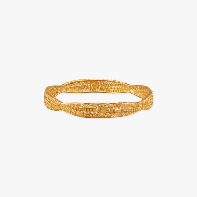Ornate Harmony Gold Bangles