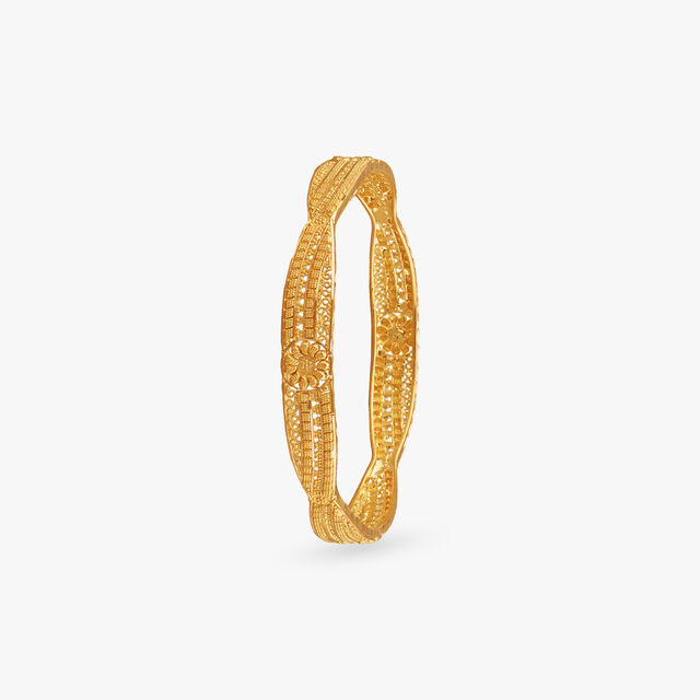 Ornate Harmony Gold Bangles