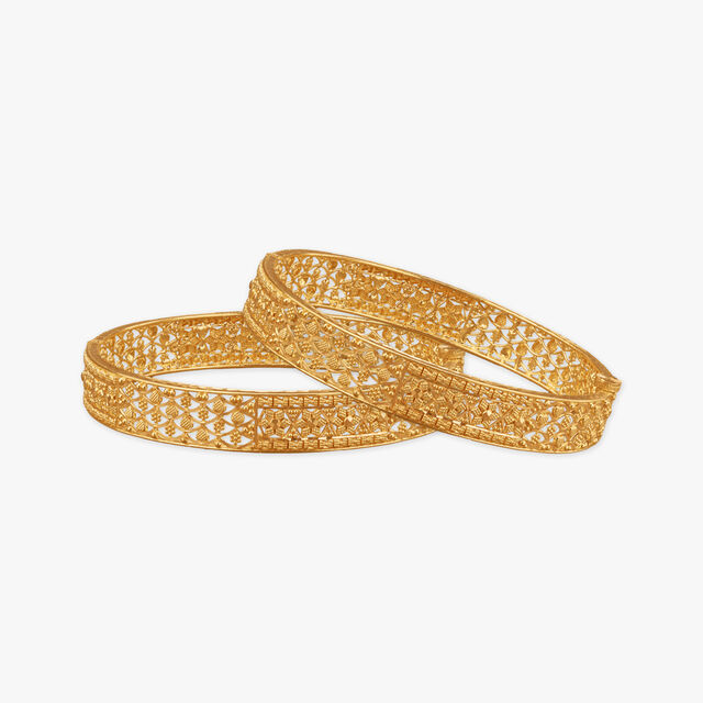 Radiant Arc Gold Bangles 