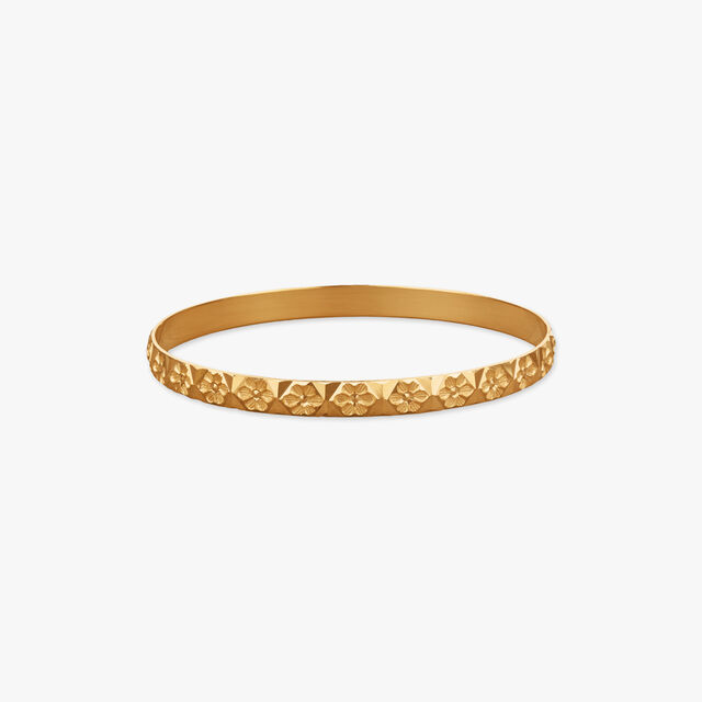 Radiant Petal Gold Bangles
