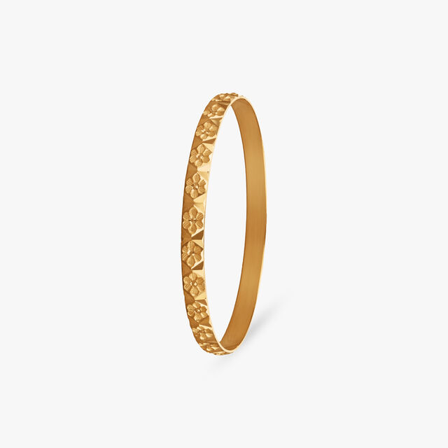 Radiant Petal Gold Bangles