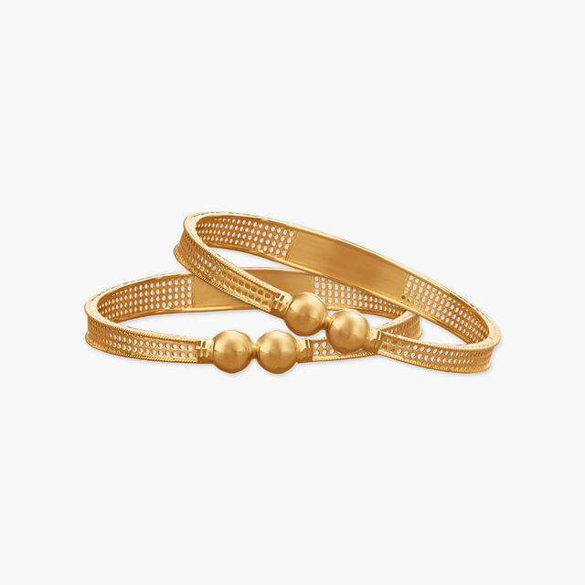 Orbis Gleam Gold Bangles