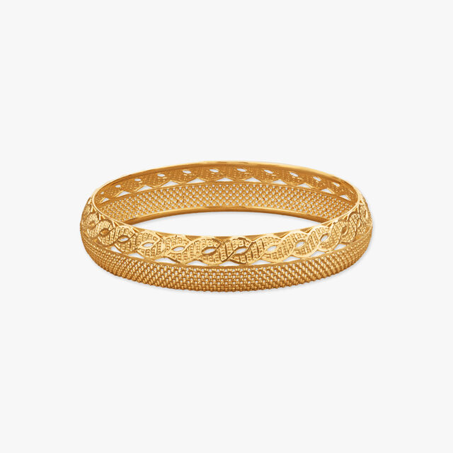 Ornate Spiral Gold Bangles