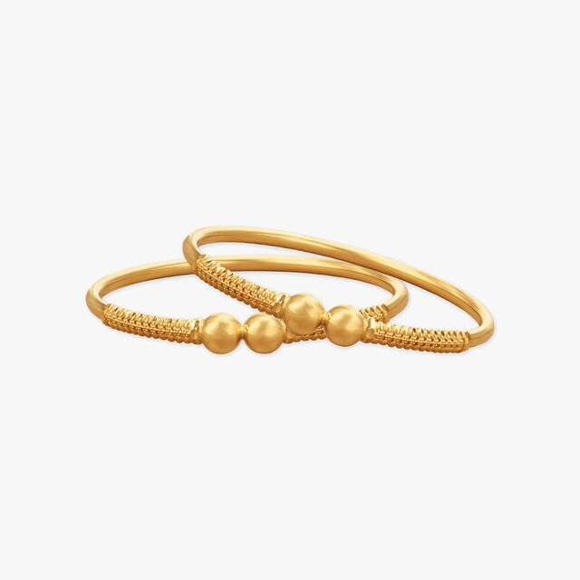 Elegant Sphere Gold Bangles