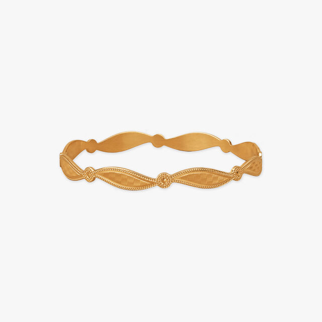 Gilded Whirl Gold Bangles