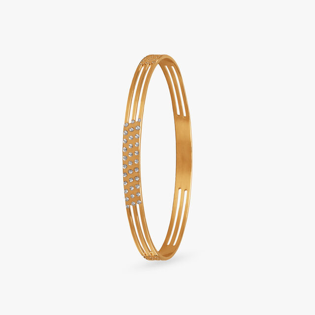 Elegant Prism Gold Bangles