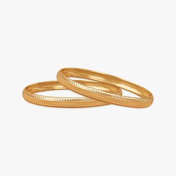 Twined Radiance Gold Bangles