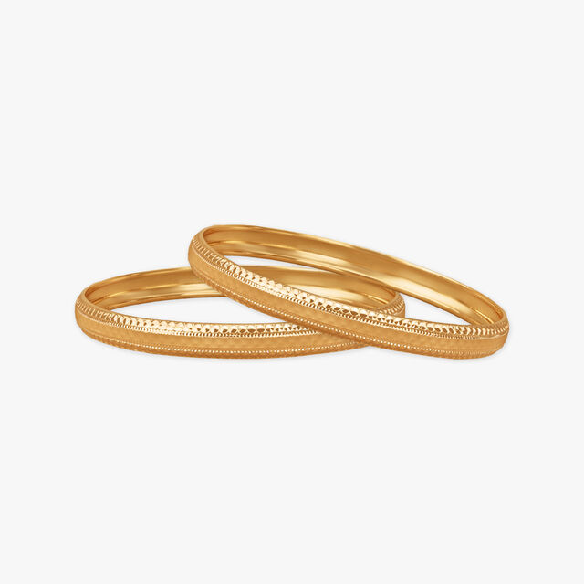 Twined Radiance Gold Bangles