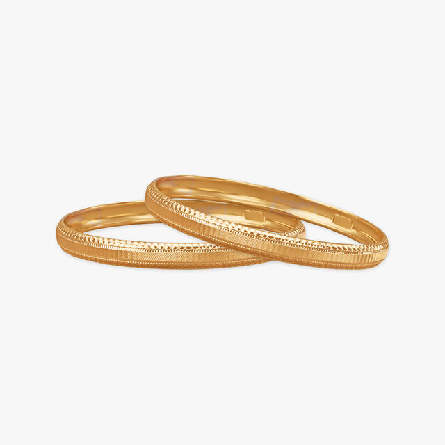 Gilded Contour Gold Bangles