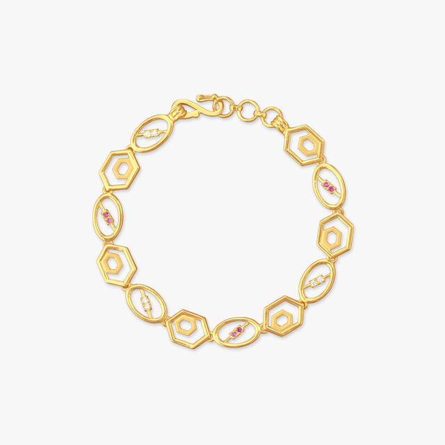 Geometric Chic Gold Bracelet