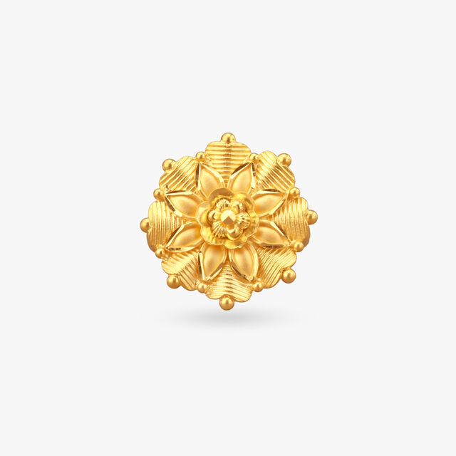 Regal Bloom Gold Ring