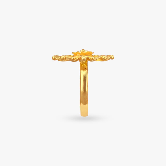 Regal Bloom Gold Ring