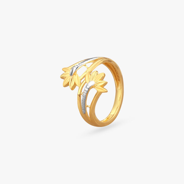Twin Bloom Gold Ring