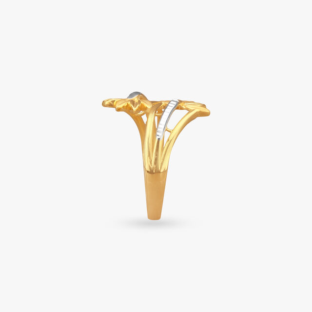 Twin Bloom Gold Ring